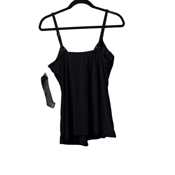 Miraclesuit LOVE KNOT Twist Front Underwire Tankini SwimSuit Top Black SZ 12 NWT - Picture 4 of 10